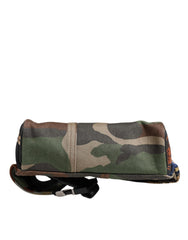 Dolce & Gabbana Multicolor Camouflage Patchwork Logo Waist Fanny Pack Bag - Fanny Packs