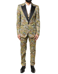 Dolce & Gabbana Multicolor Camouflage SICILIA 3 Piece Suit - IT48 | M - Pant Suits