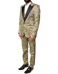Dolce & Gabbana Multicolor Camouflage SICILIA 3 Piece Suit - IT48 | M - Pant Suits