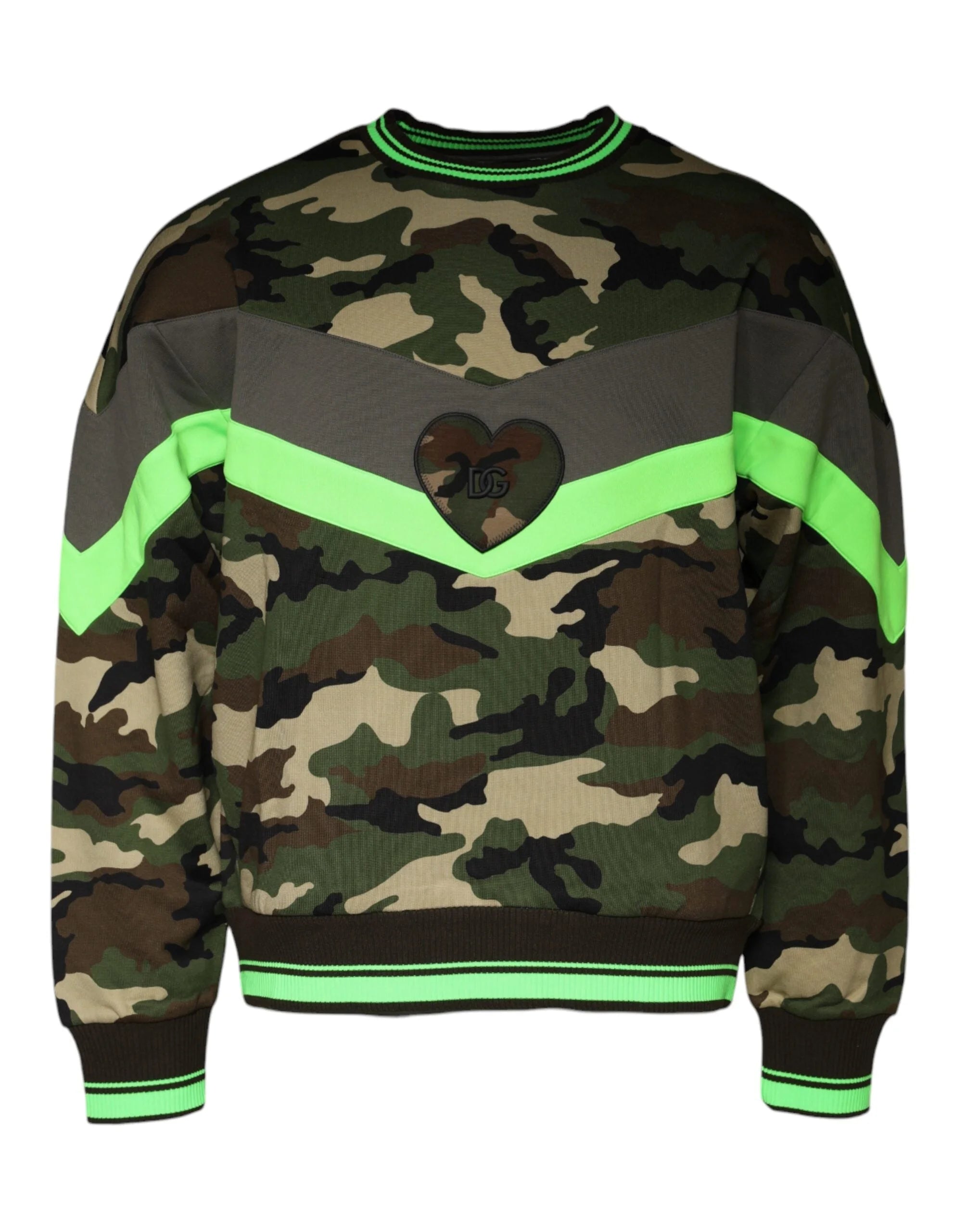 Dolce & Gabbana Multicolor Camouflage Sweatshirt Sweater - Sweatshirts