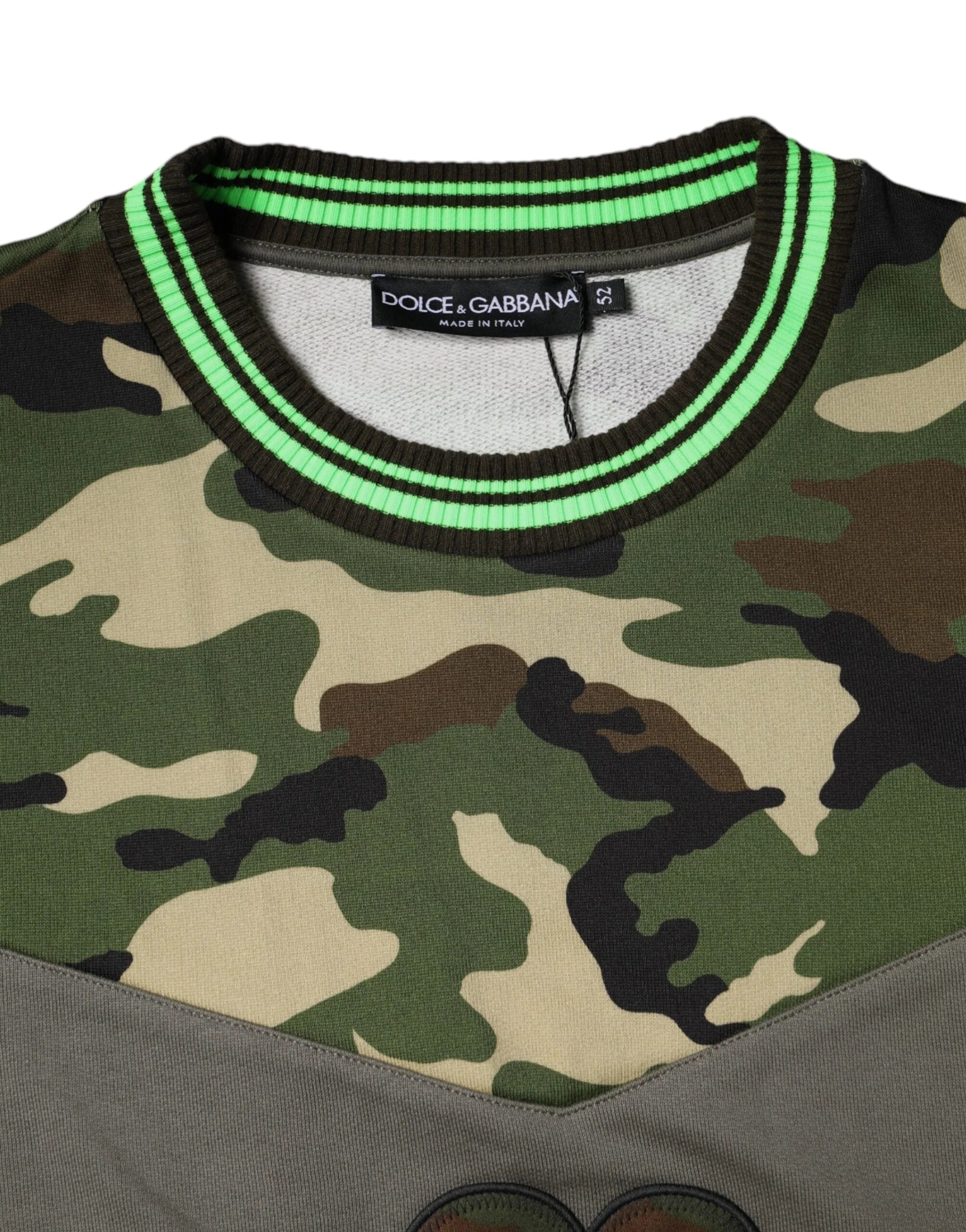 Dolce & Gabbana Multicolor Camouflage Sweatshirt Sweater - Sweatshirts