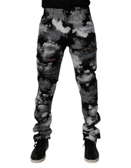 Dolce & Gabbana Multicolor Camouflage Tattered Skinny Denim Jeans - IT48 | M - Jeans
