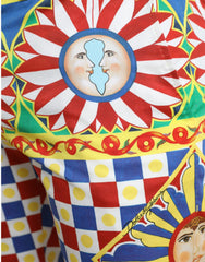 Dolce & Gabbana Multicolor Carretto Print Men Bermuda Shorts - Bermudas