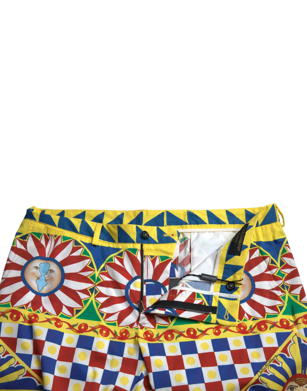 Dolce & Gabbana Multicolor Carretto Print Men Bermuda Shorts - Bermudas