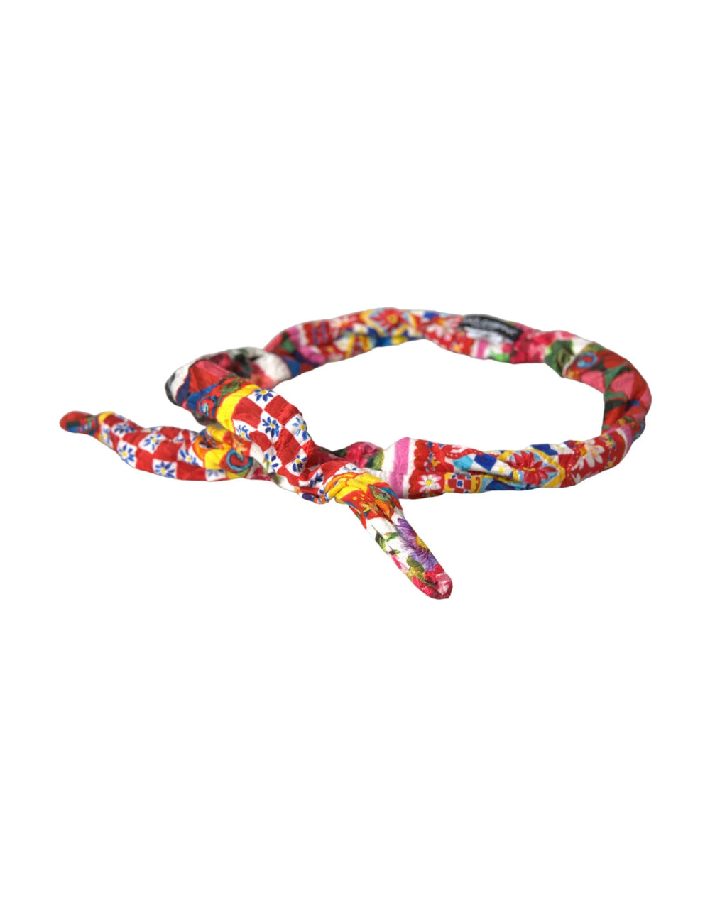 Dolce & Gabbana Multicolor Carretto Print Waist Belt - IT40|S - Belts