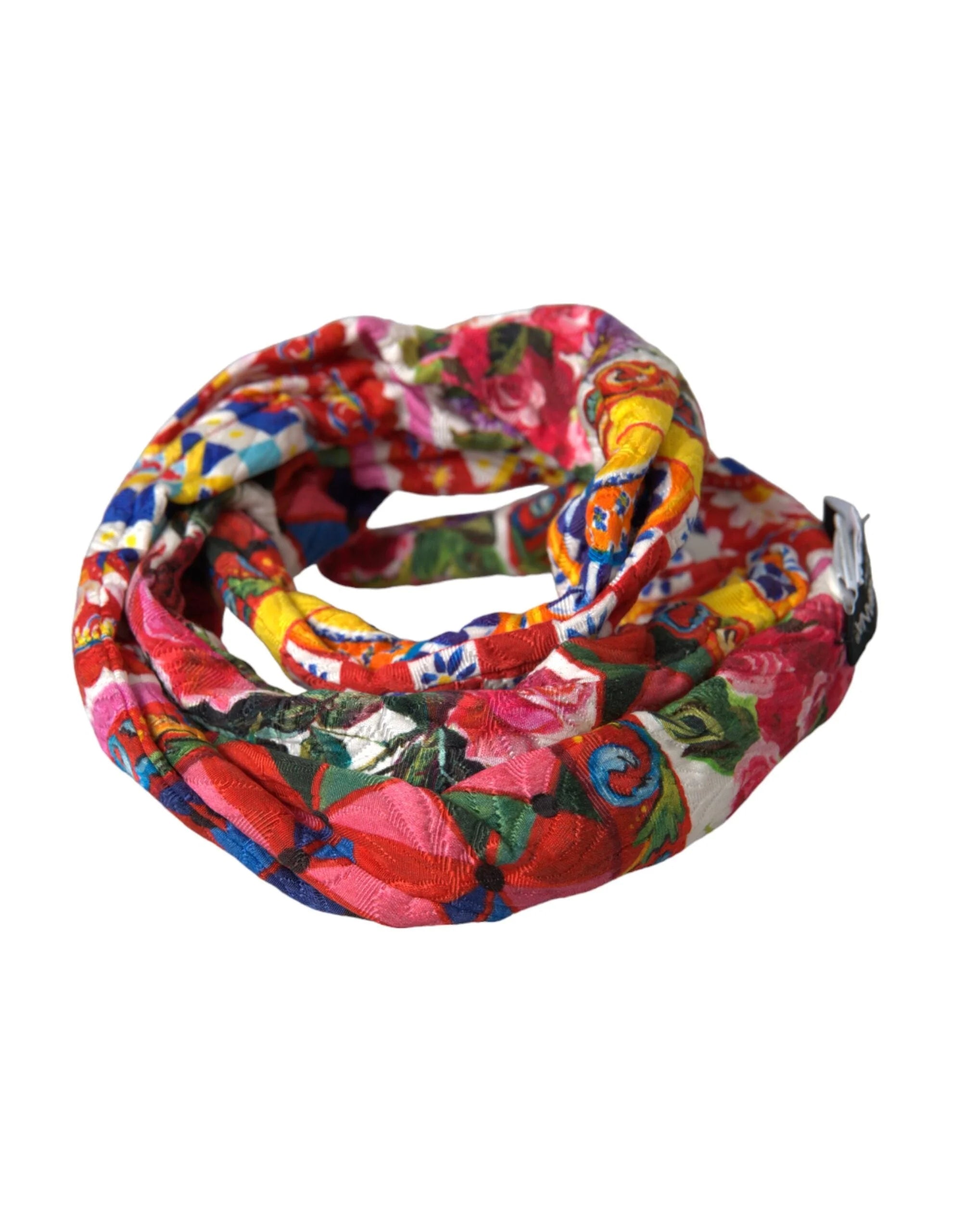Dolce & Gabbana Multicolor Carretto Print Waist Belt - IT40|S - Belts