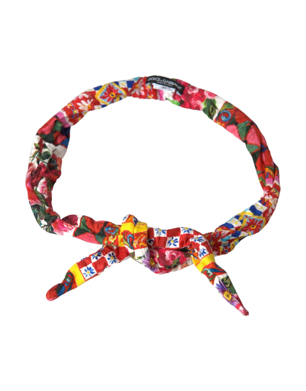 Dolce & Gabbana Multicolor Carretto Print Waist Belt - IT40|S - Belts