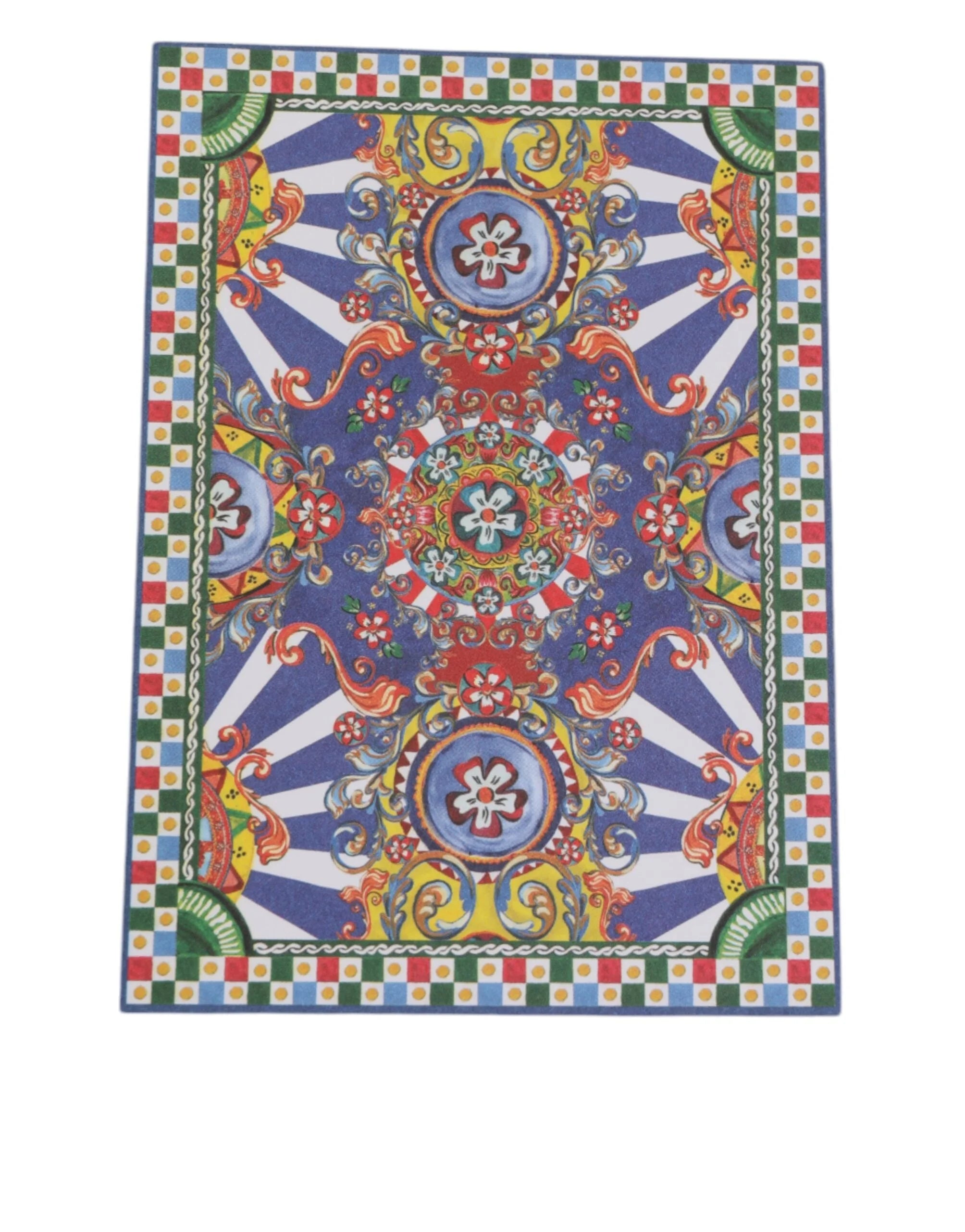 Dolce & Gabbana Multicolor Carretto Siciliano Envelope Post Card Holder - Scarves & Shawls