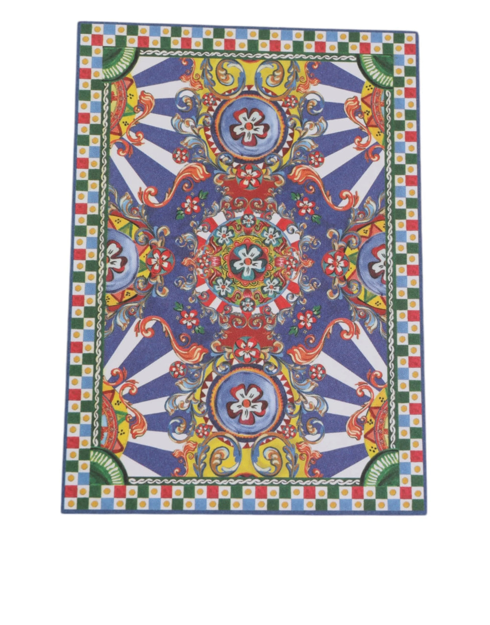 Dolce & Gabbana Multicolor Carretto Siciliano Envelope Post Card Holder - Scarves & Shawls