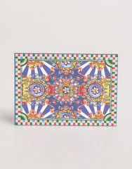 Dolce & Gabbana Multicolor Carretto Siciliano Envelope Post Card Holder