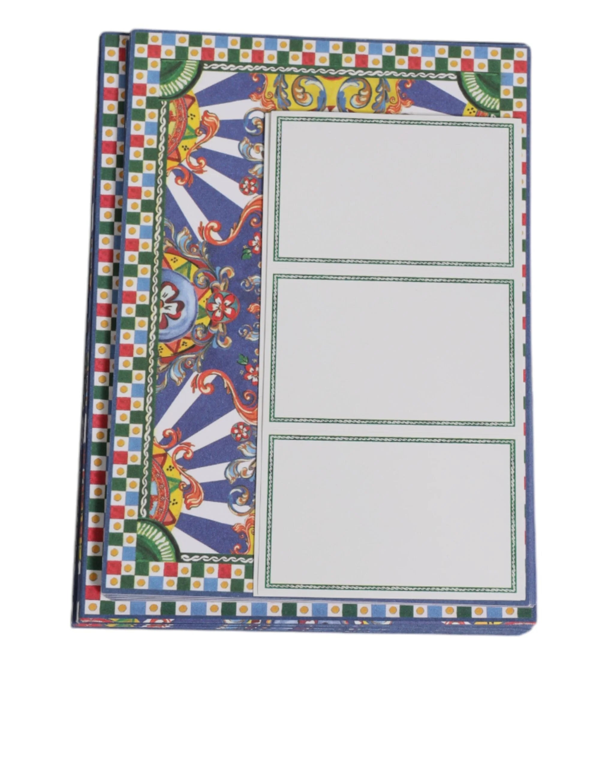 Dolce & Gabbana Multicolor Carretto Siciliano Envelope Post Card Holder - Scarves & Shawls