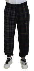 Dolce & Gabbana Multicolor Checkered Wool Men Jogger Pants - IT48 | M - Joggers