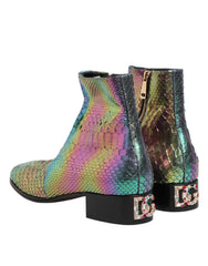 Dolce & Gabbana Multicolor Chelsea Short Ankle Boots Shoes - EU43/US10 - Boots