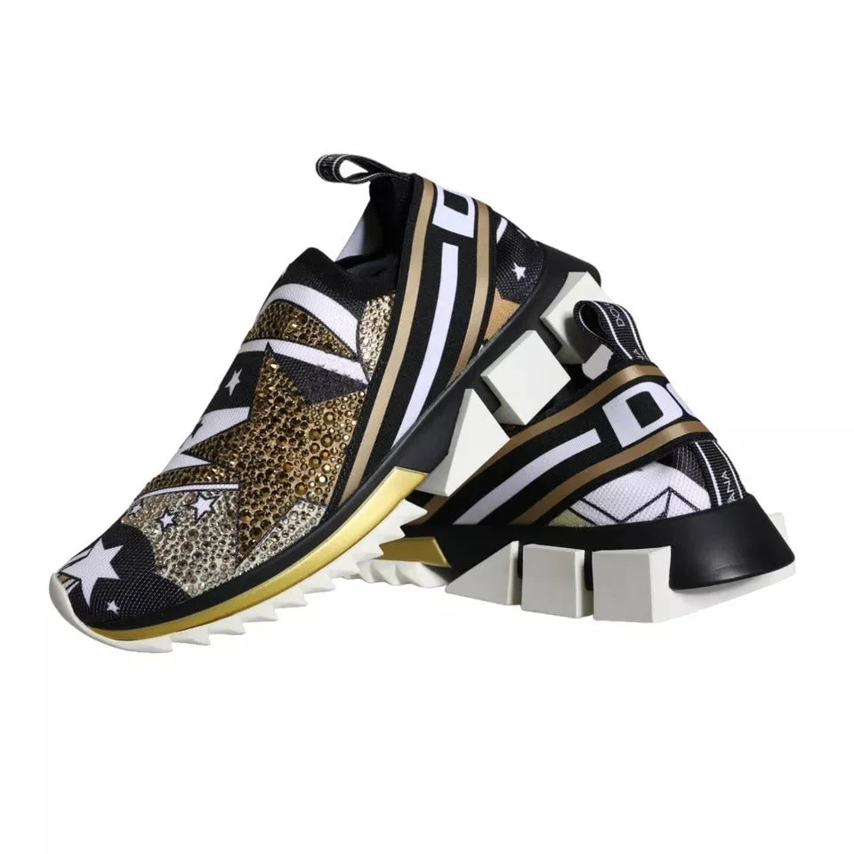 Dolce & Gabbana Multicolor Comet Star Print Sorrento Sneakers Shoes - EU37/US6.5 - Sneakers