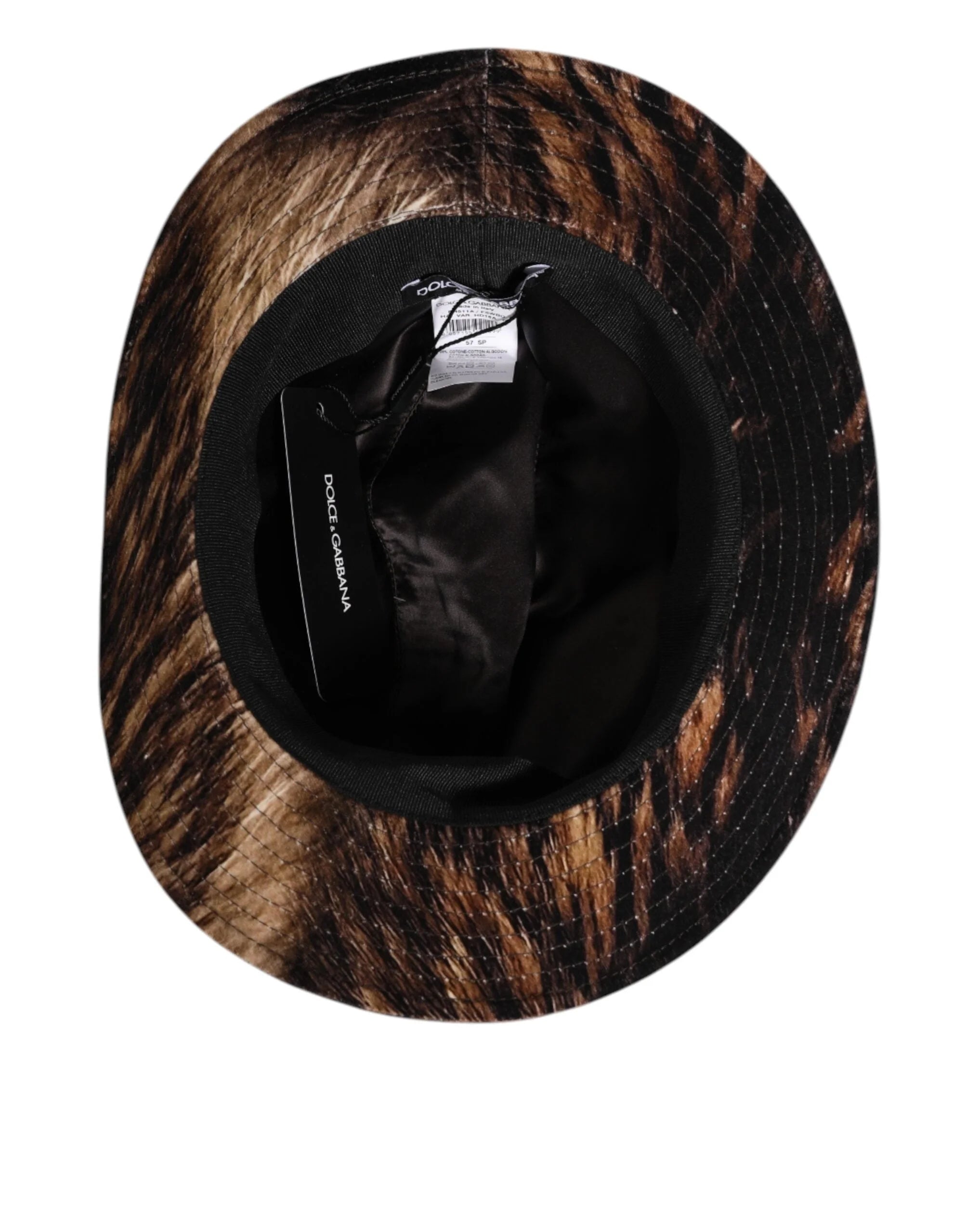 Dolce & Gabbana Multicolor Cotton Blend Fedora Capello Men Hat - 57 cm|S