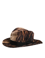 Dolce & Gabbana Multicolor Cotton Blend Fedora Capello Men Hat - 57 cm|S