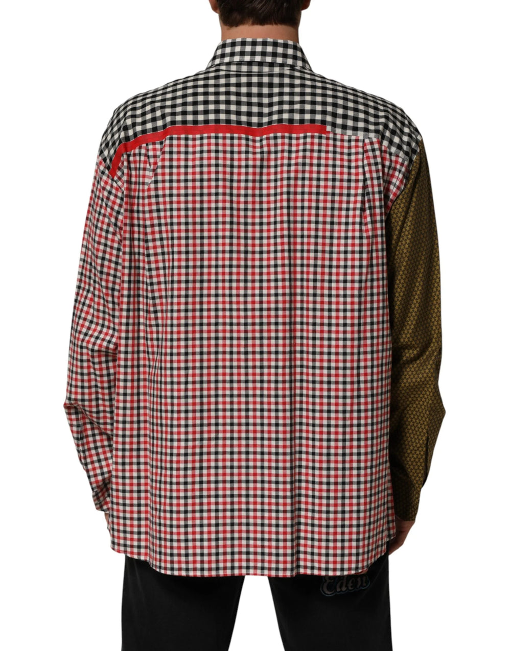 Dolce & Gabbana Multicolor Cotton Collared Checkered Shirt