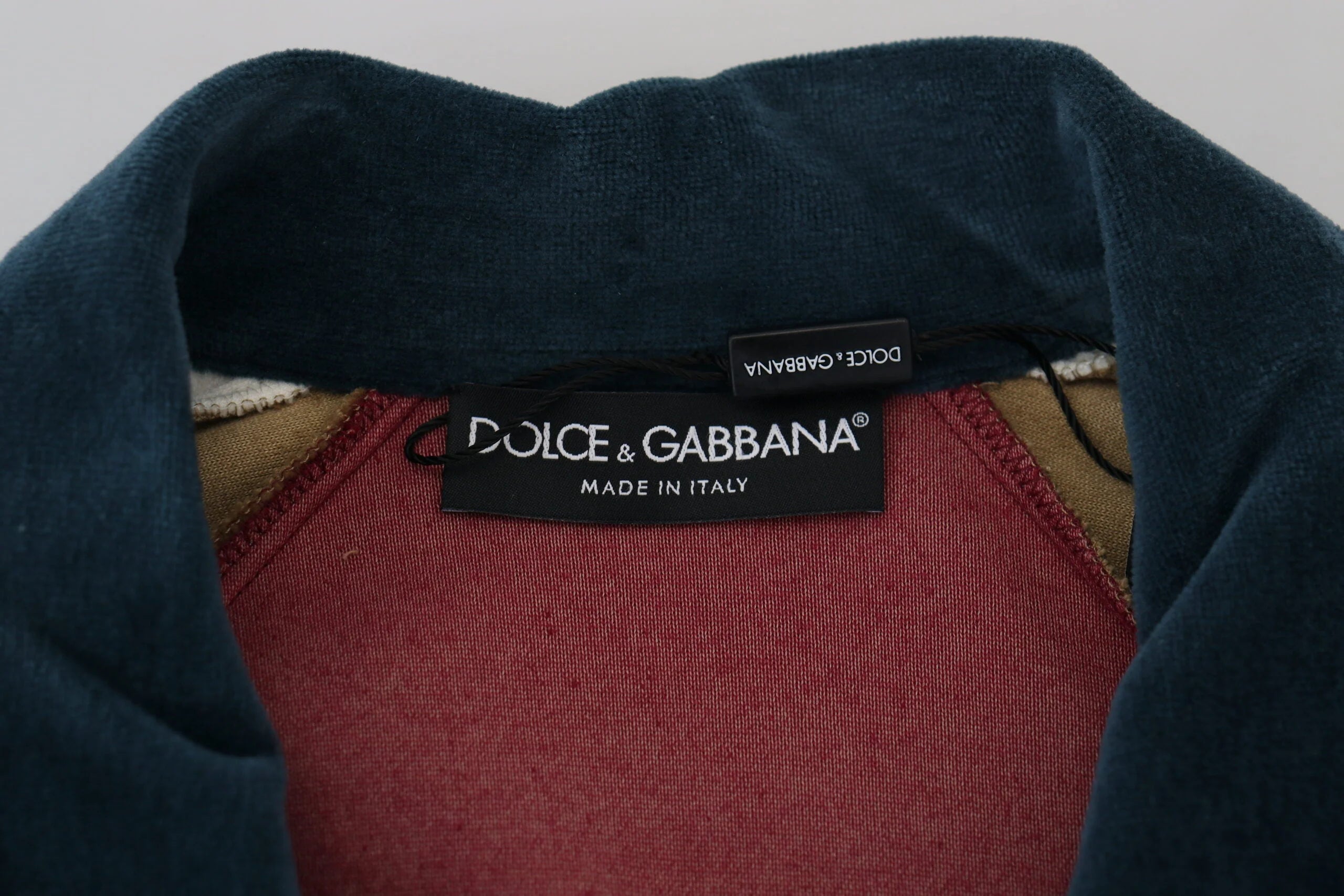 Dolce & Gabbana Multicolor Cotton Collared Pullover Sweater - IT48 | M - Sweaters