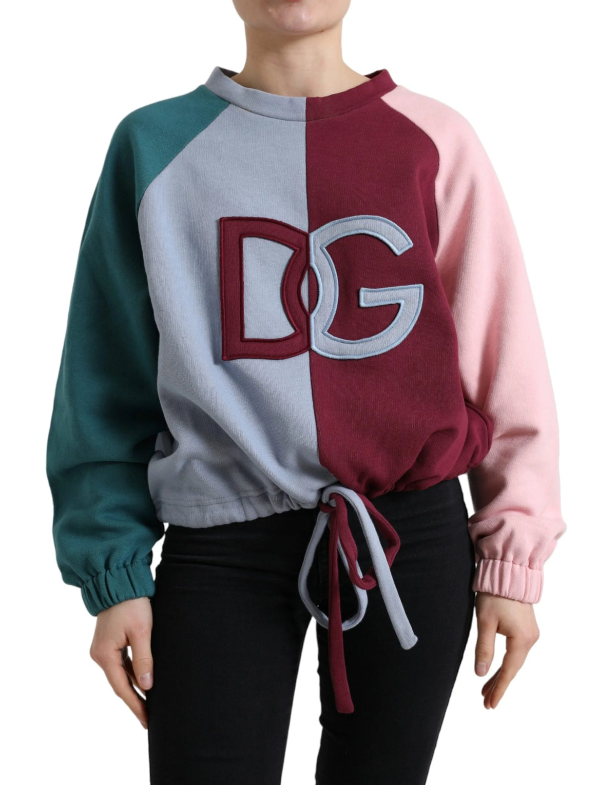 Dolce & Gabbana Multicolor Cotton Crew Neck Pullover Sweater - IT36 | S - Sweaters