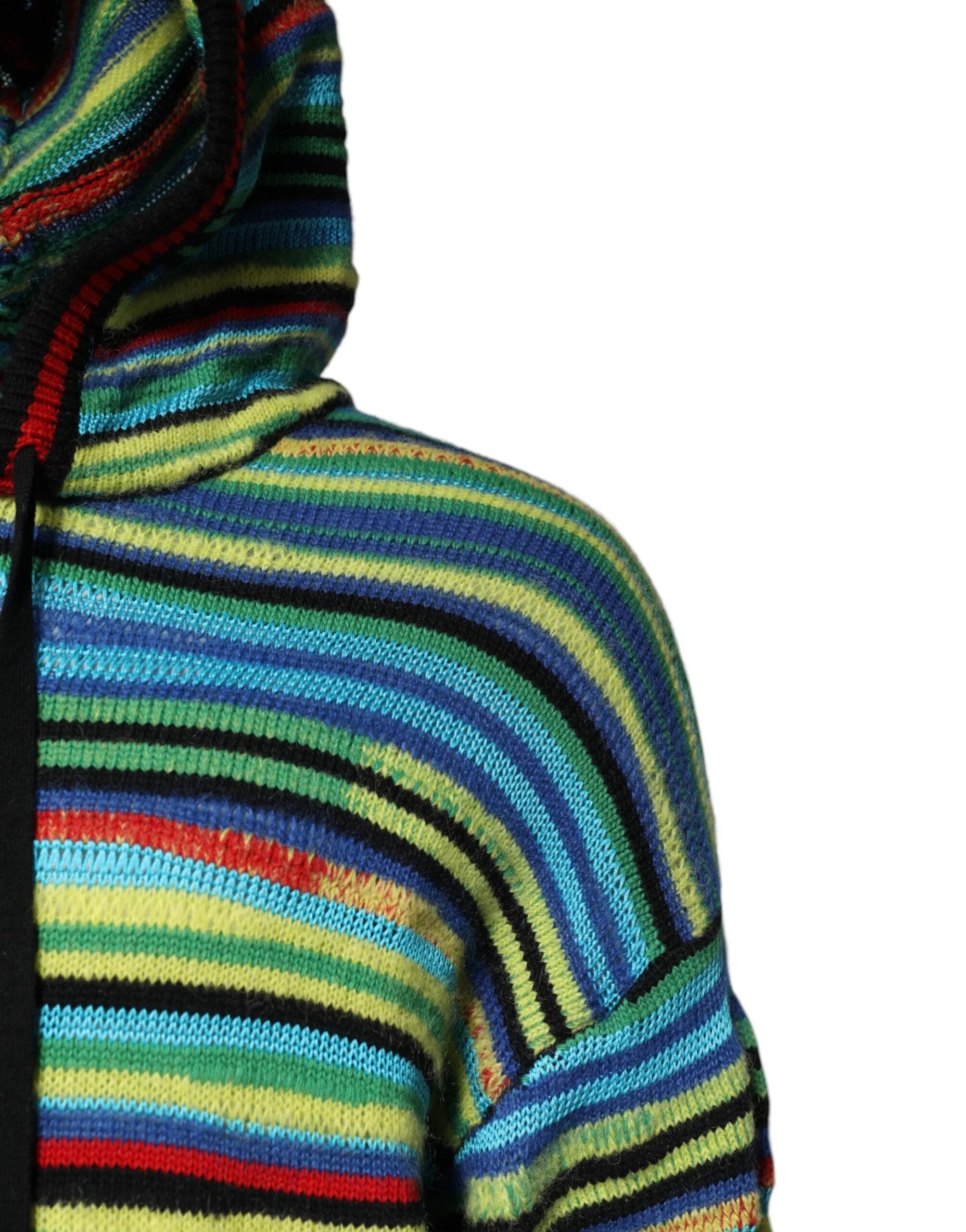 Dolce & Gabbana Multicolor Cotton Hooded Pullover Sweater - IT48 | M - Hoodies