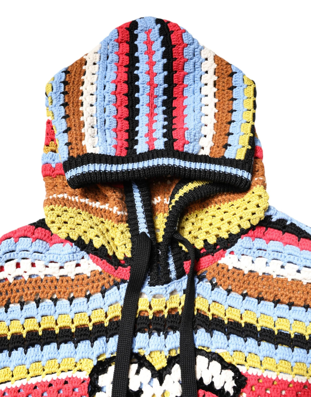 Dolce & Gabbana Multicolor Cotton Hooded Pullover Sweater - IT50 | L - Hoodies