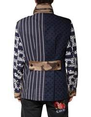 Dolce & Gabbana Multicolor Cotton Logo Patchwork Coat Jacket - IT50 | L - Sport Jackets