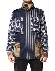 Dolce & Gabbana Multicolor Cotton Logo Patchwork Coat Jacket - IT50 | L - Sport Jackets