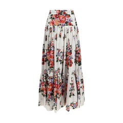 Dolce & Gabbana Multicolor Cotton Long Skirt - IT40 | M
