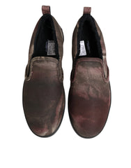 Dolce & Gabbana Multicolor Cotton Low Top Slip On Men Sneakers Shoes - EU44/US11