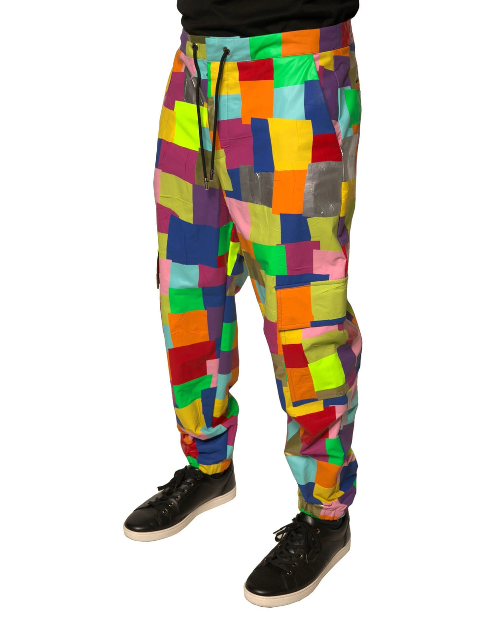 Dolce & Gabbana Multicolor Cotton Patchwork Men Cargo Pants - IT48 | M - Cargo Pants