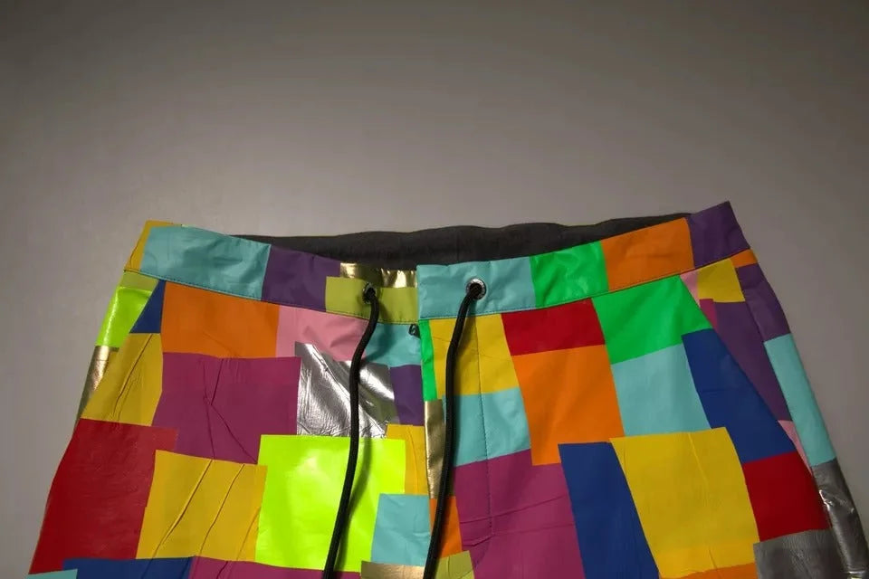 Dolce & Gabbana Multicolor Cotton Patchwork Men Cargo Pants - IT48 | M - Cargo Pants