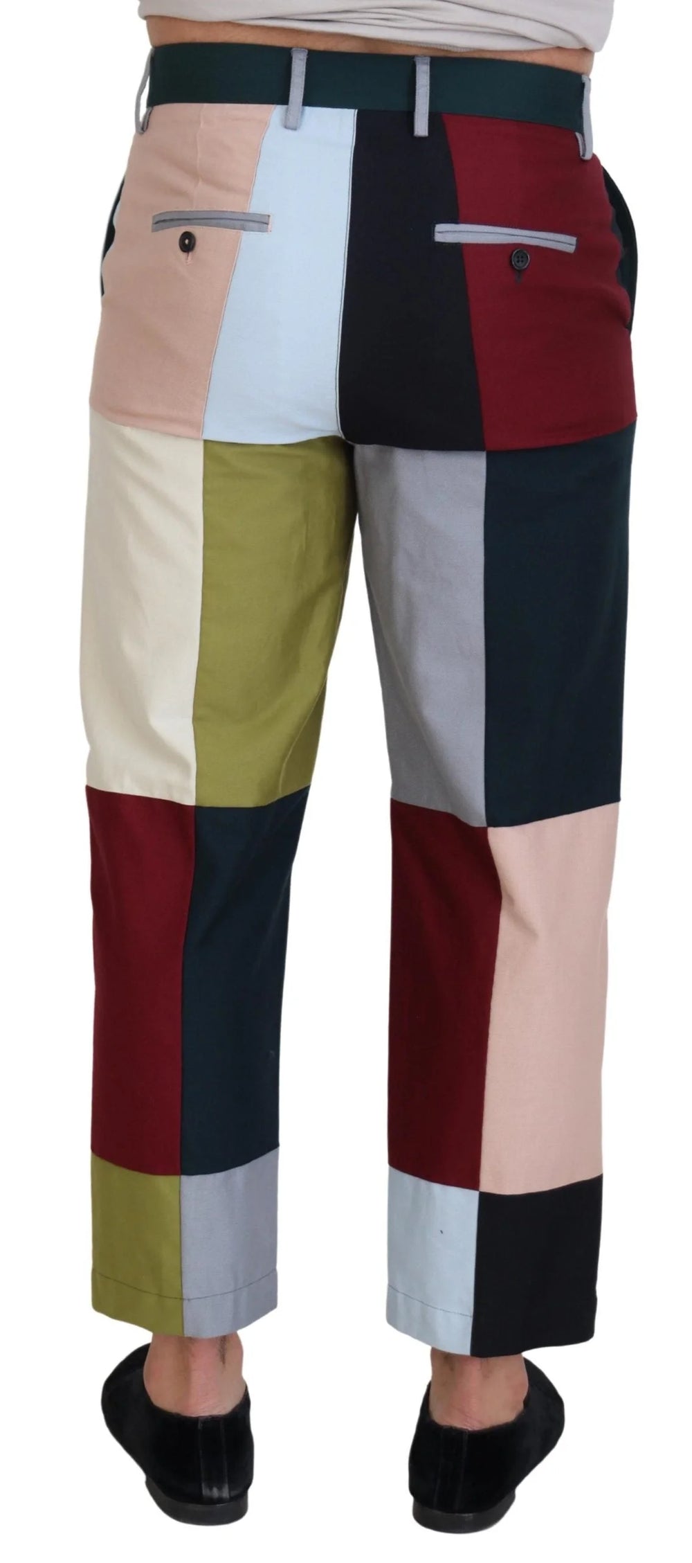 Dolce & Gabbana Multicolor Cotton Patchwork Pants - IT48 | M - Pants