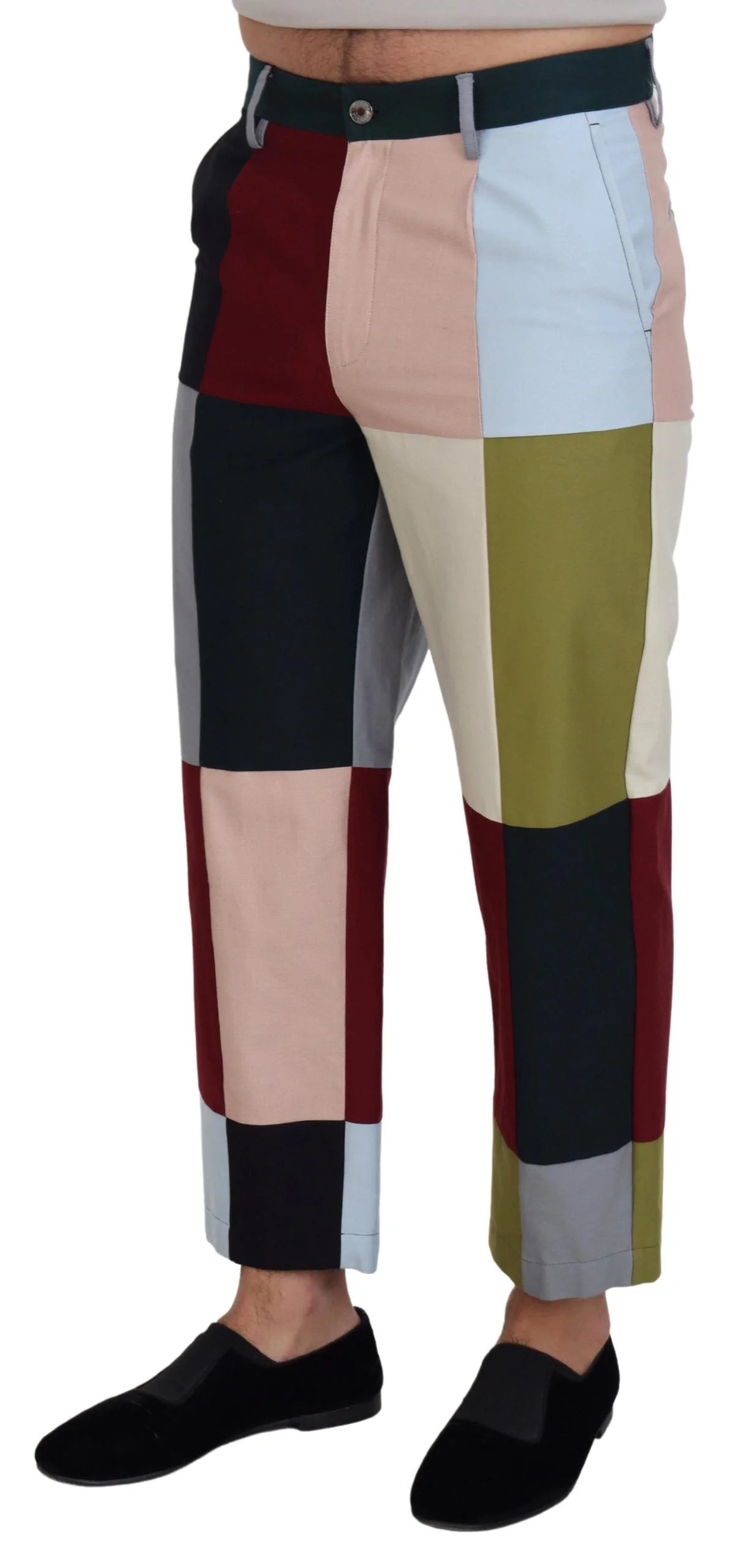 Dolce & Gabbana Multicolor Cotton Patchwork Pants - IT48 | M - Pants