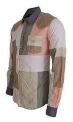 Dolce & Gabbana Multicolor Cotton Patchwork Slim Shirt - IT37 | XS - Shirts