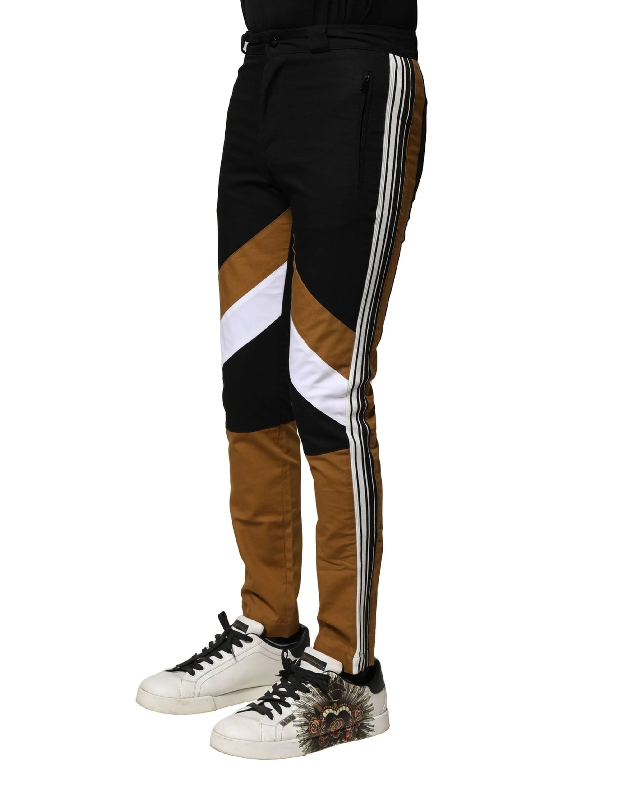 Dolce & Gabbana Multicolor Cotton Slim Fit Men Pants - IT44 | XS - Chinos