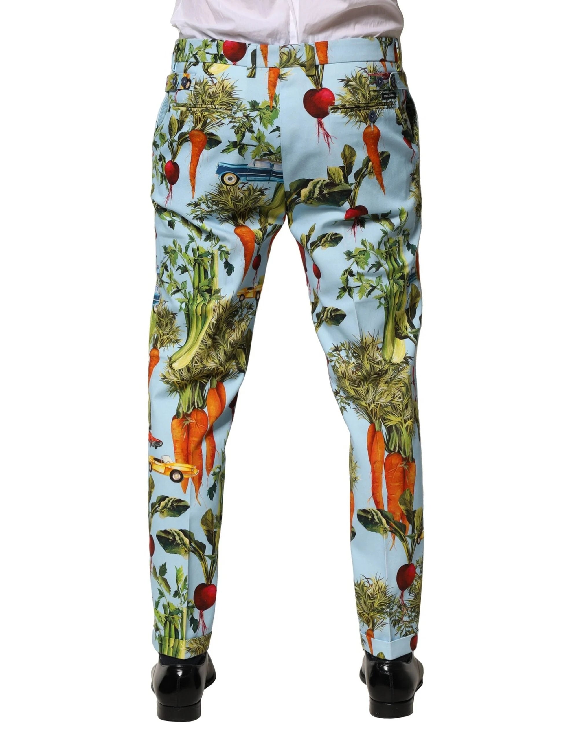 Dolce & Gabbana Multicolor Cotton Tapered Men Pants - Trousers
