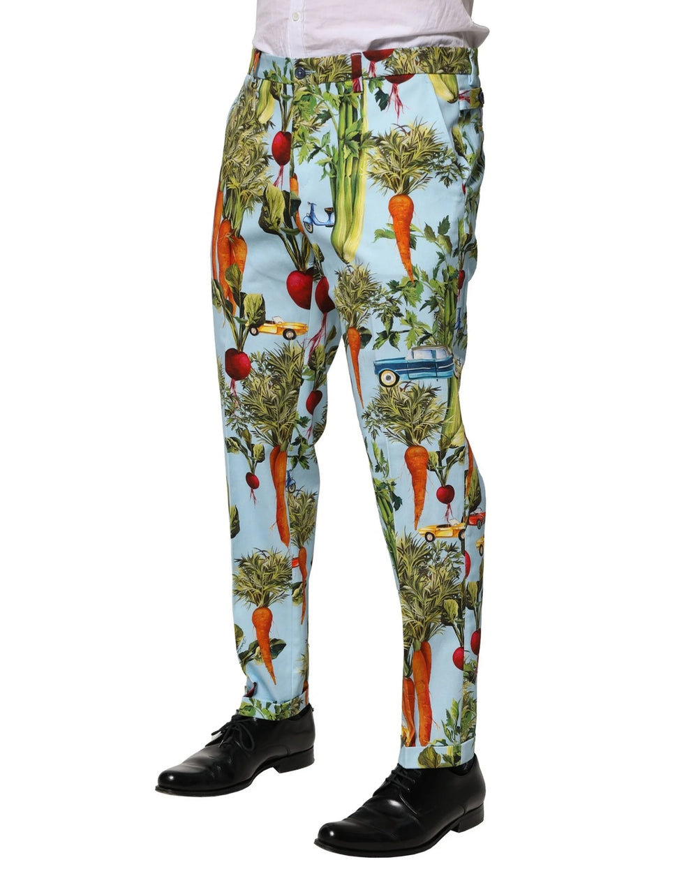 Dolce & Gabbana Multicolor Cotton Tapered Men Pants - Trousers