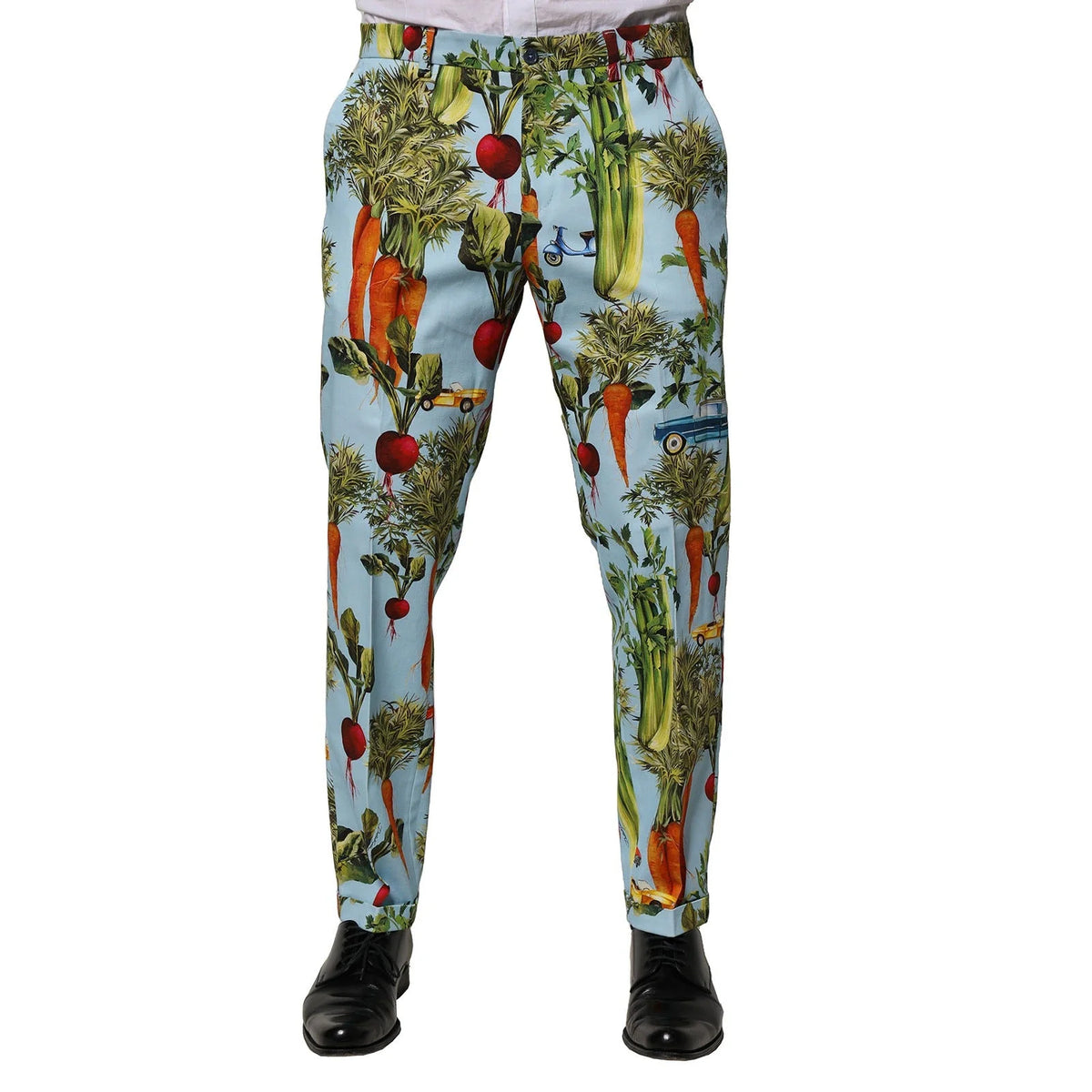 Dolce & Gabbana Multicolor Cotton Tapered Men Pants - Trousers