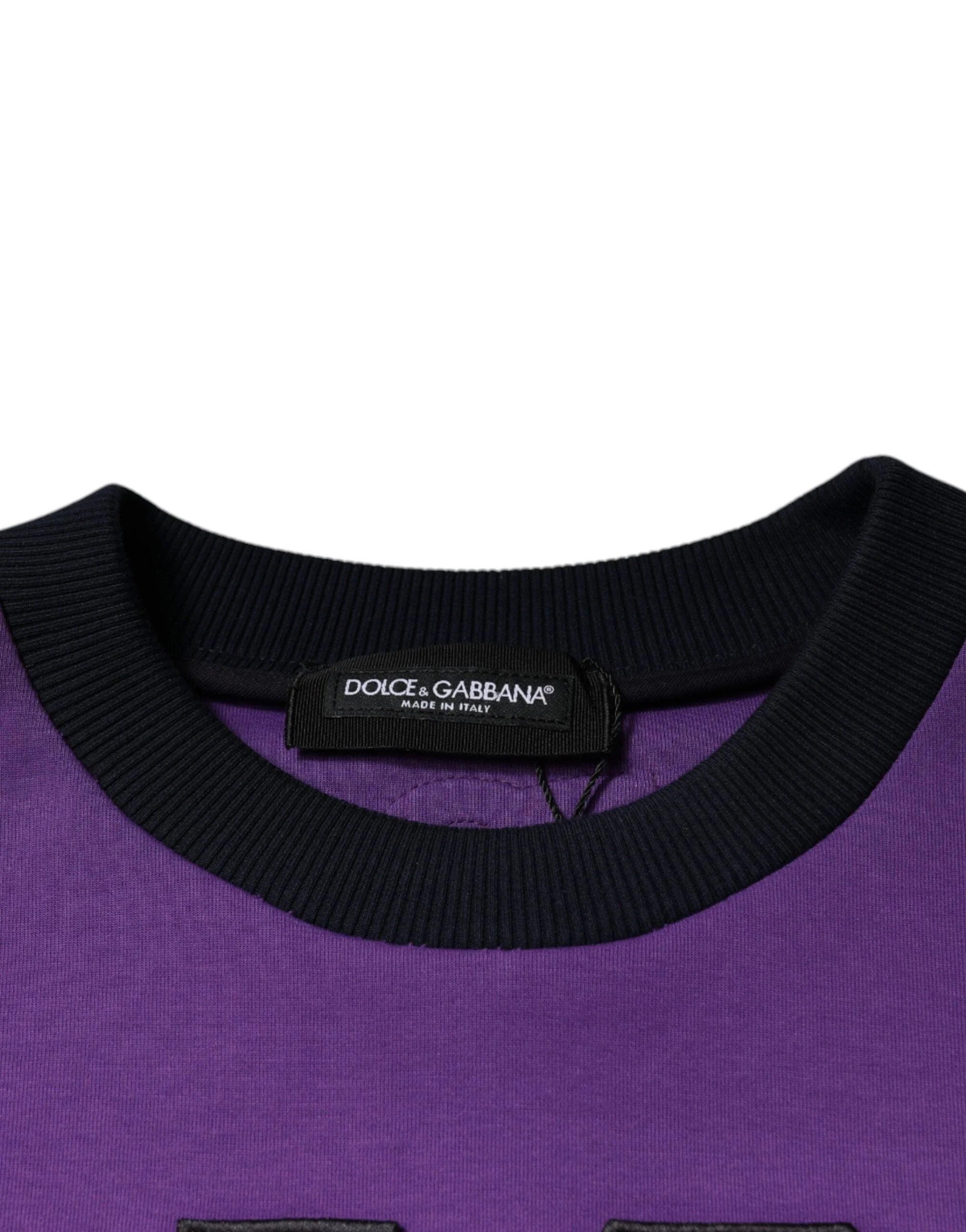 Dolce & Gabbana Multicolor Crew Neck Men Sweatshirt Sweater - IT54 | XL - Sweatshirts