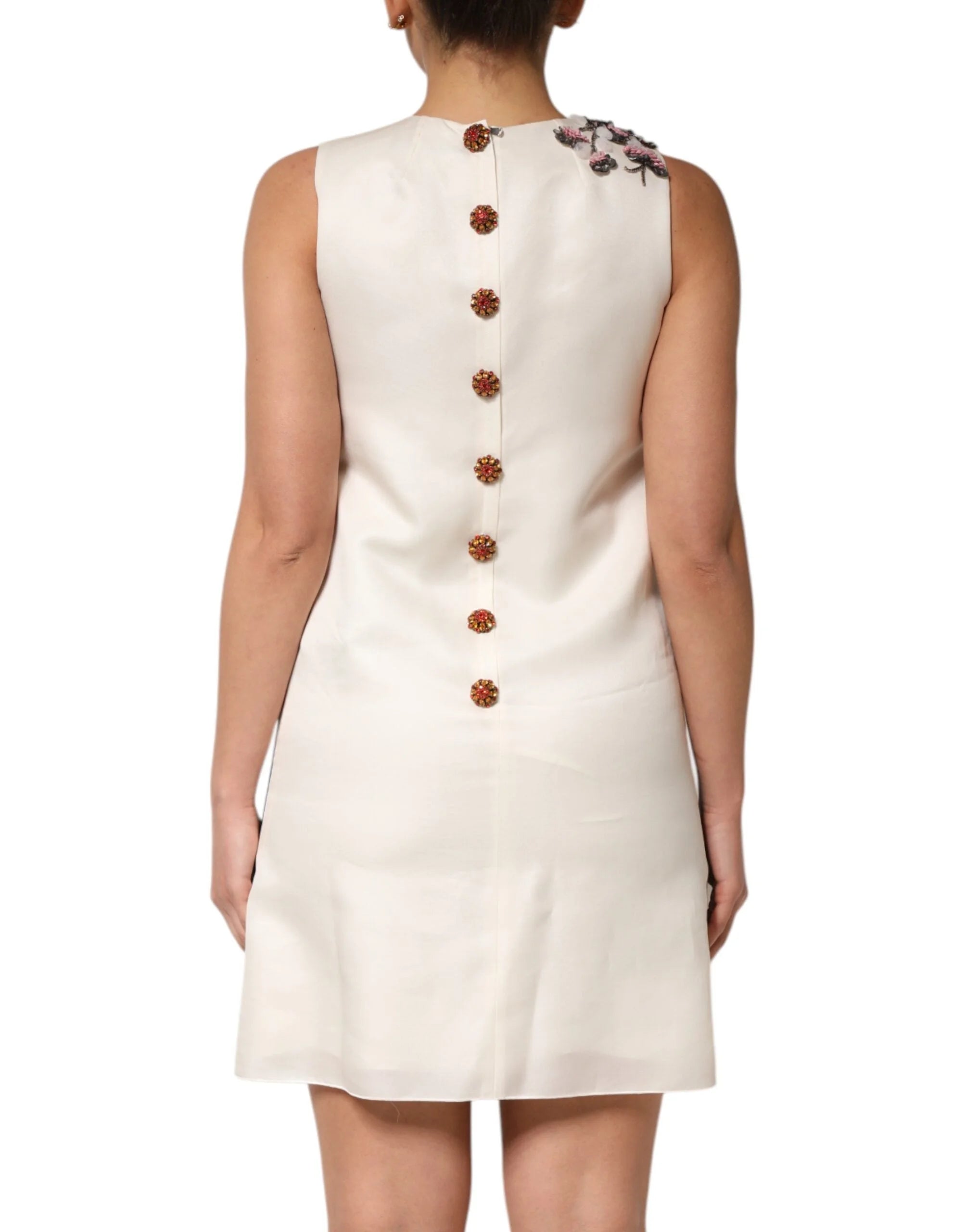 Dolce & Gabbana Multicolor Crystal Embellished A-line Mini Dress - IT38 | XS - Dresses