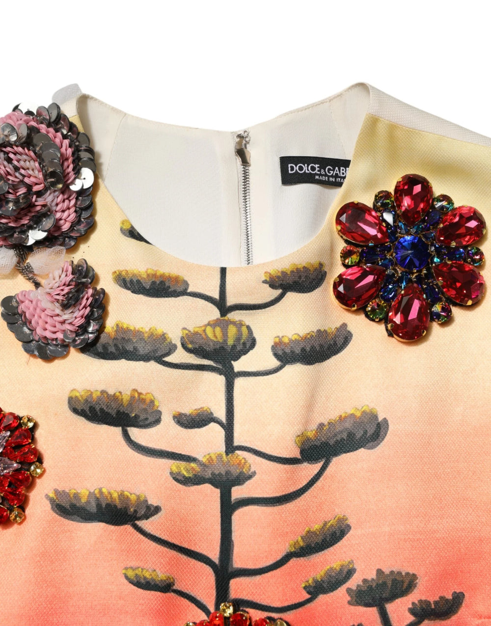 Dolce & Gabbana Multicolor Crystal Embellished A-line Mini Dress - IT38 | XS - Dresses