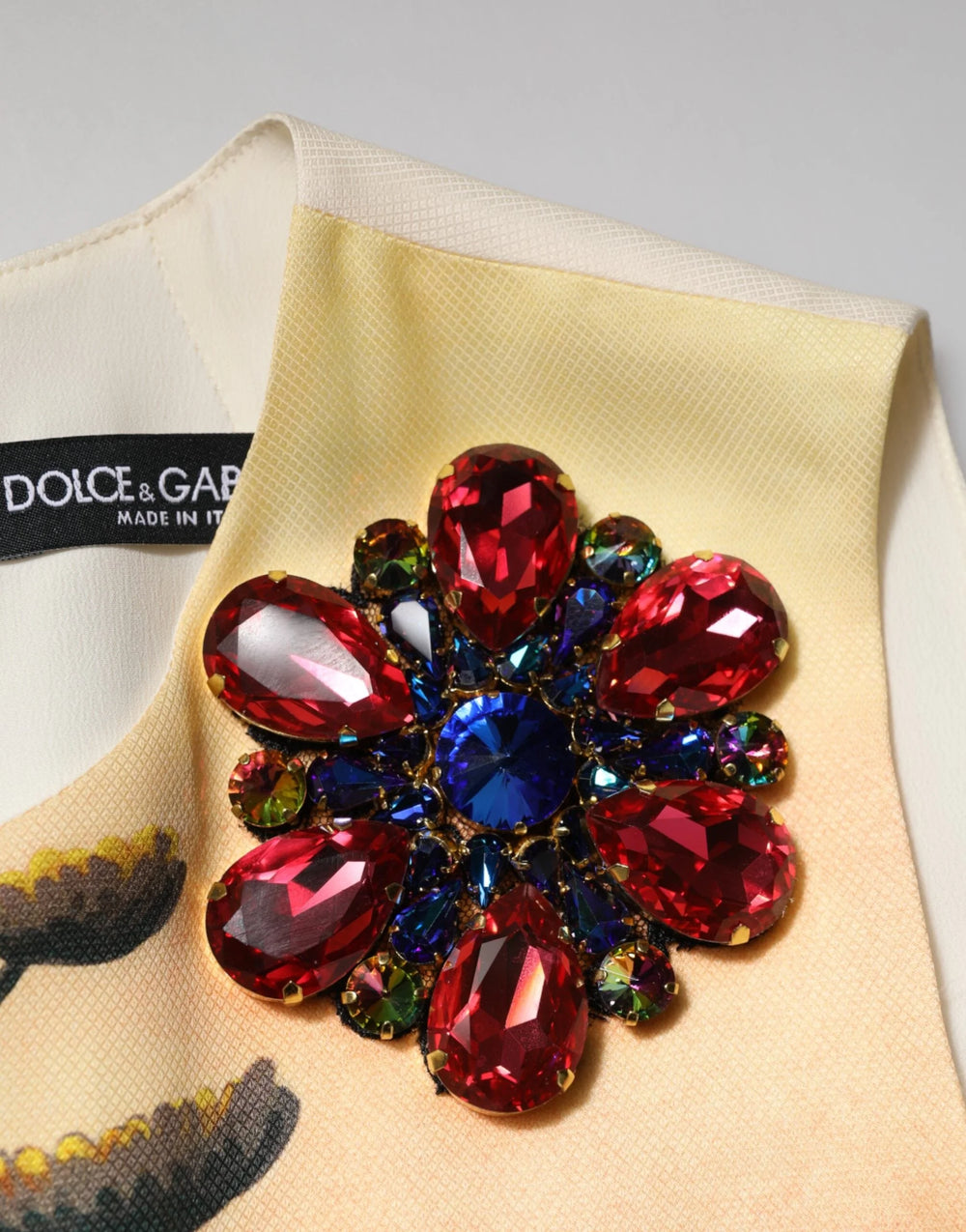 Dolce & Gabbana Multicolor Crystal Embellished A-line Mini Dress - IT38 | XS - Dresses