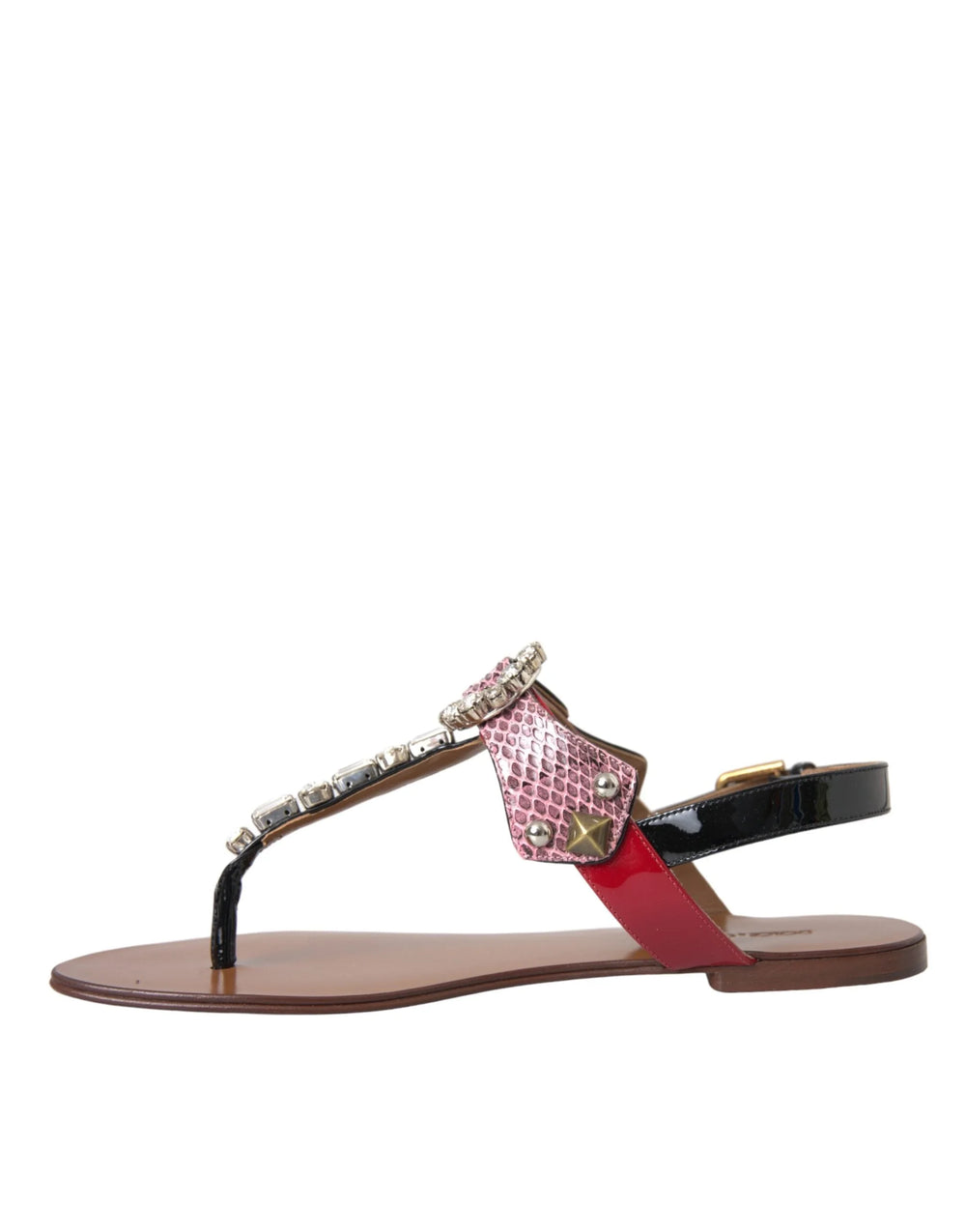 Dolce & Gabbana Multicolor Crystal Sandals Flip Flops Shoes - EU38/US7.5 - Sandals