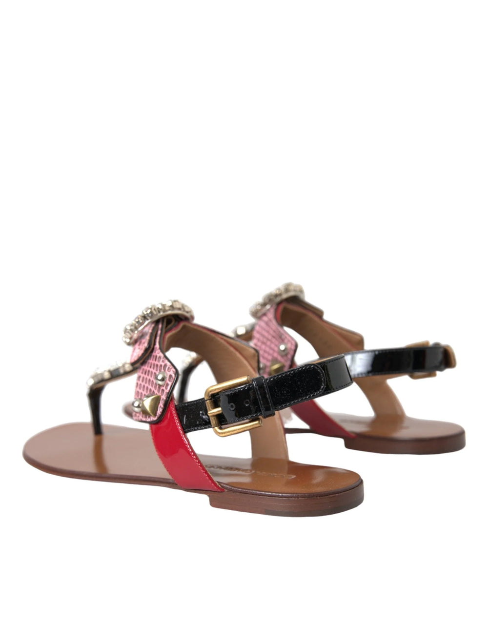 Dolce & Gabbana Multicolor Crystal Sandals Flip Flops Shoes - EU38/US7.5 - Sandals