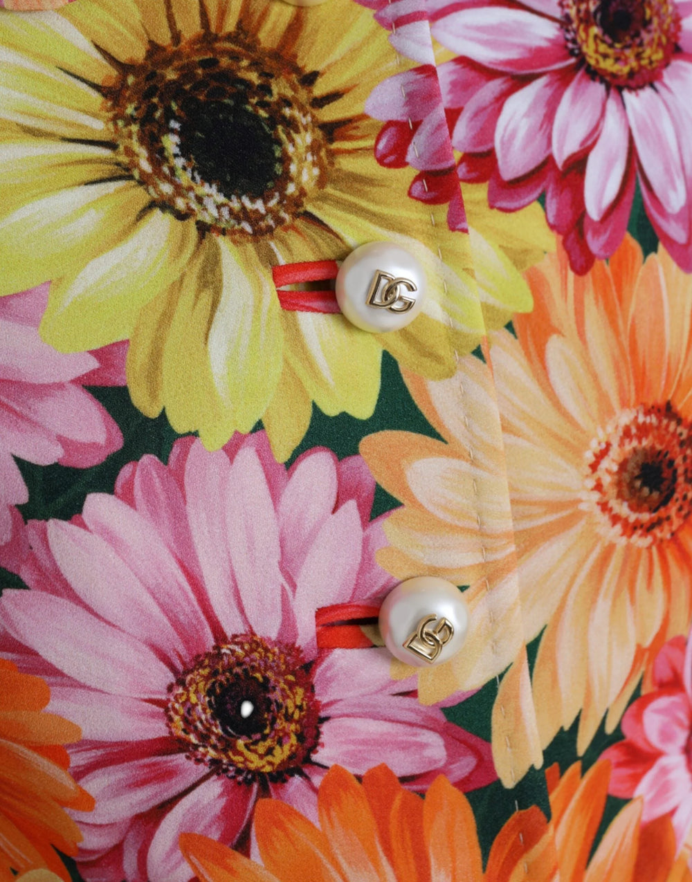 Dolce & Gabbana Multicolor Daisy Print Floral Fantasy Jacket - IT36|XXS - Sport Jackets