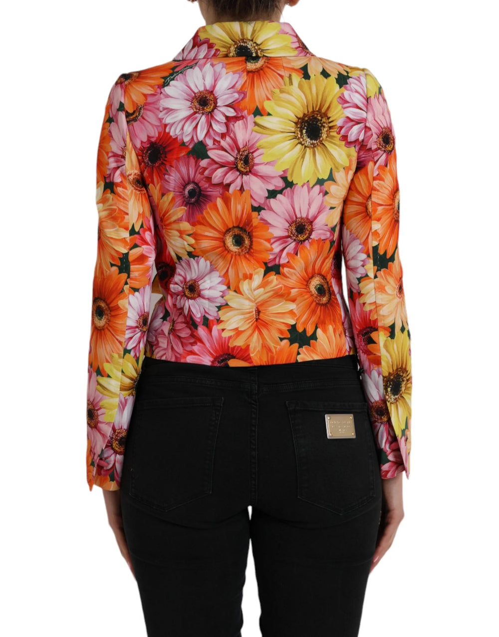 Dolce & Gabbana Multicolor Daisy Print Floral Fantasy Jacket - IT36|XXS - Sport Jackets