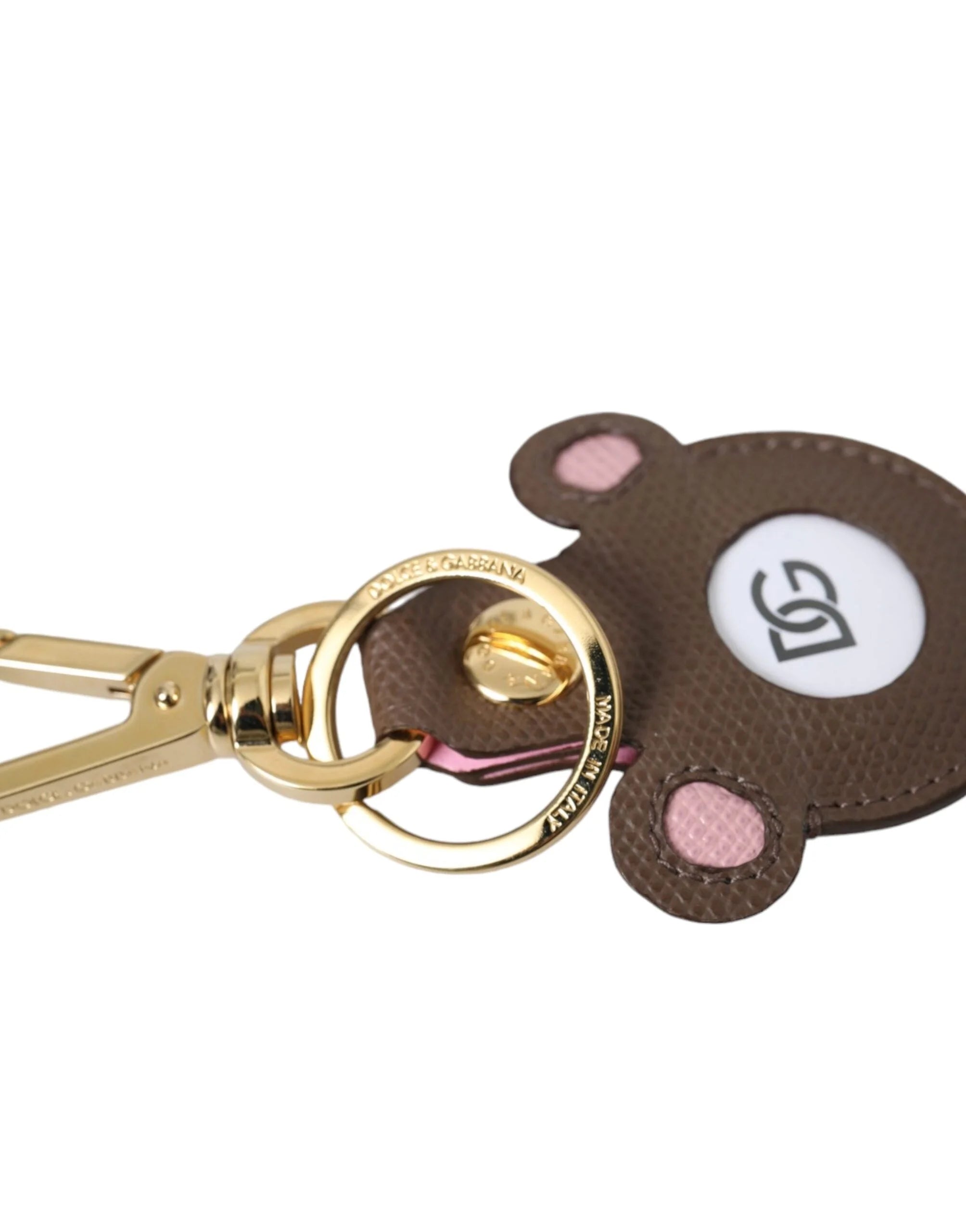 Dolce & Gabbana Multicolor Dauphine Calfskin DG Logo Keyring Keychain - Keychains