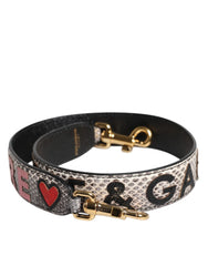 DG AMORE λουρί ώμου Dolce & Gabbana σε πολύχρωμο ayers και δέρμα μοσχαριού με μεταλλικά στοιχεία σε χρυσό χρώμα.