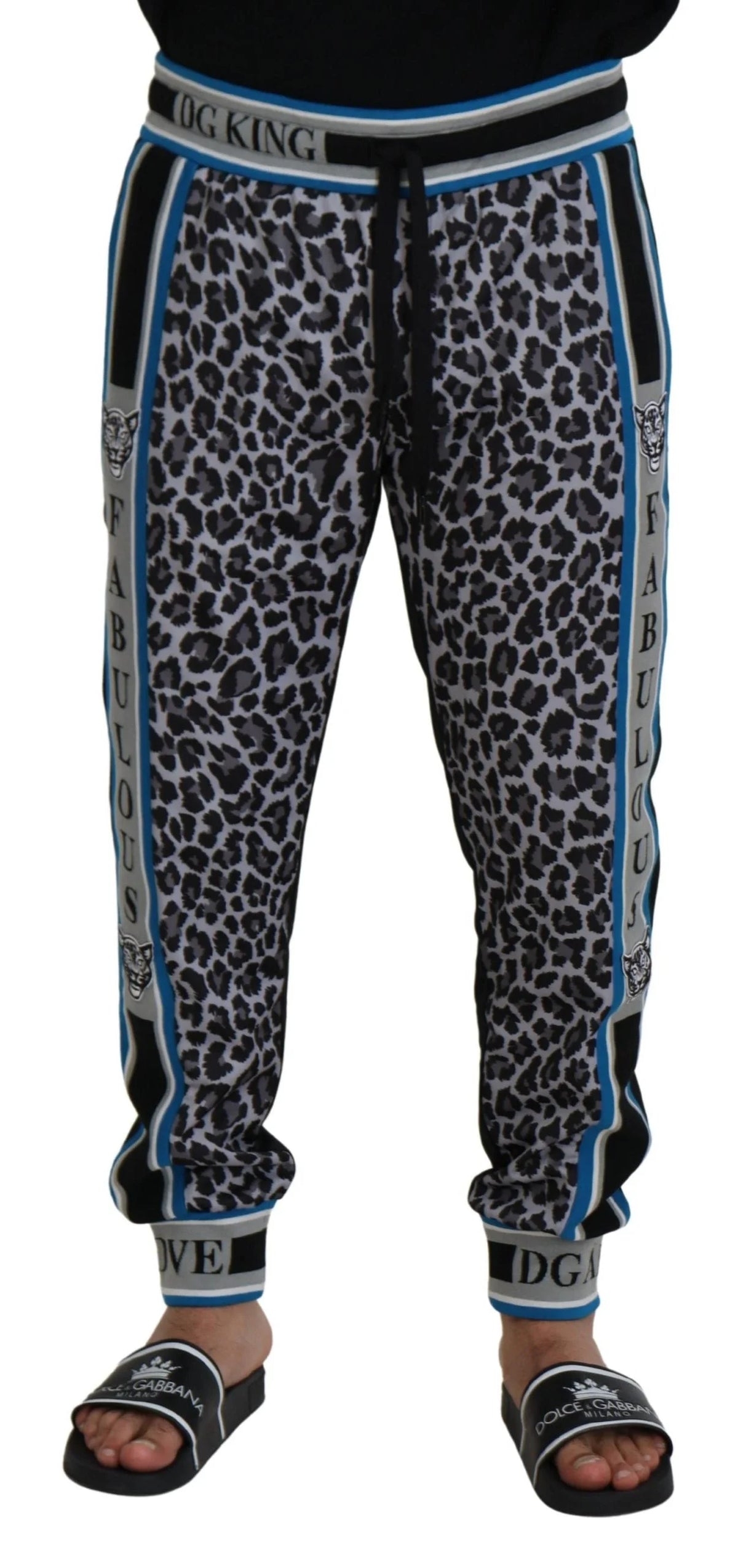 Dolce & Gabbana Multicolor DG King Leopard Print Jogger Pants - IT52 | L - Joggers