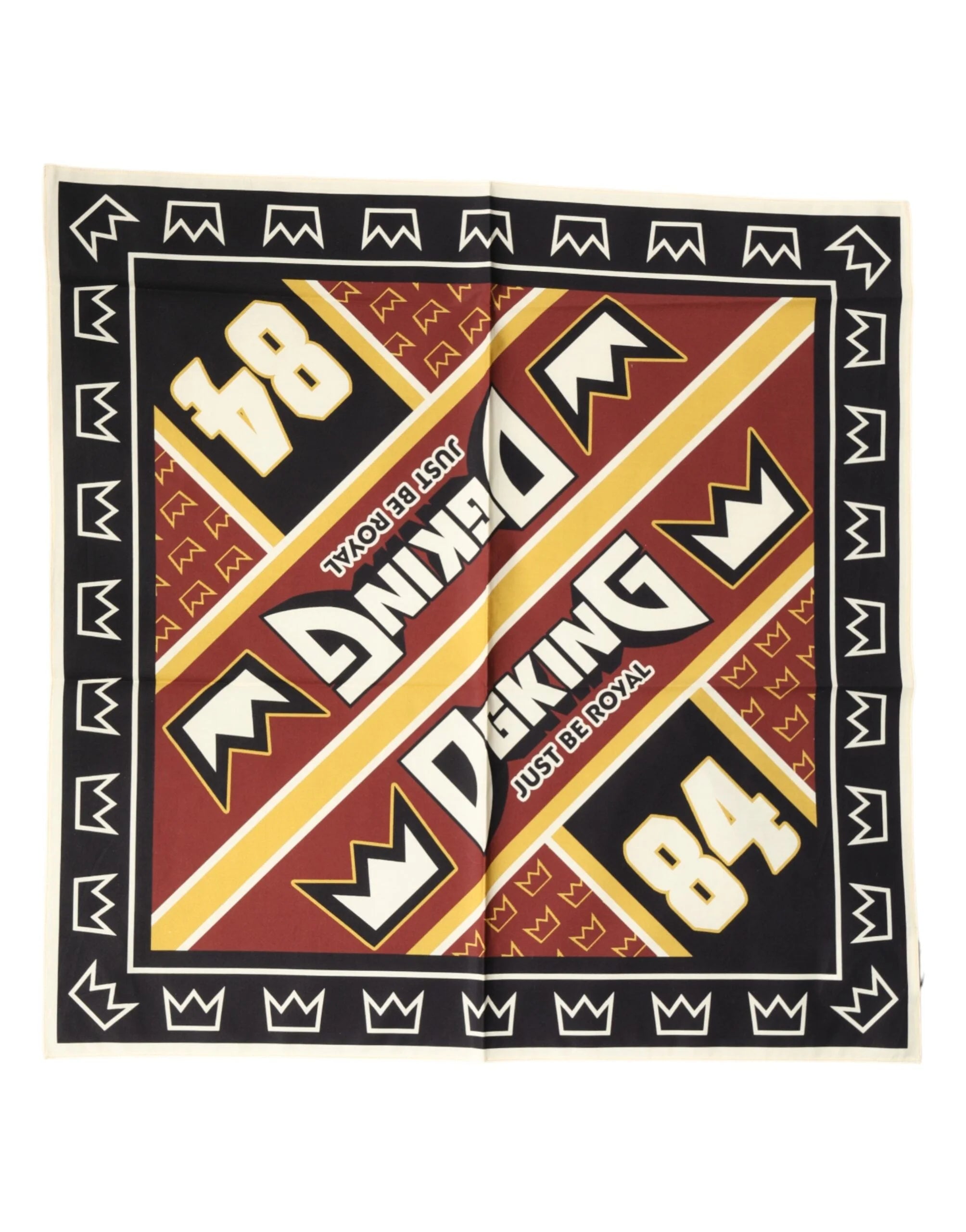 Dolce & Gabbana Multicolor DG King Square Foulard Men 50.5cm x 50cm Scarf
